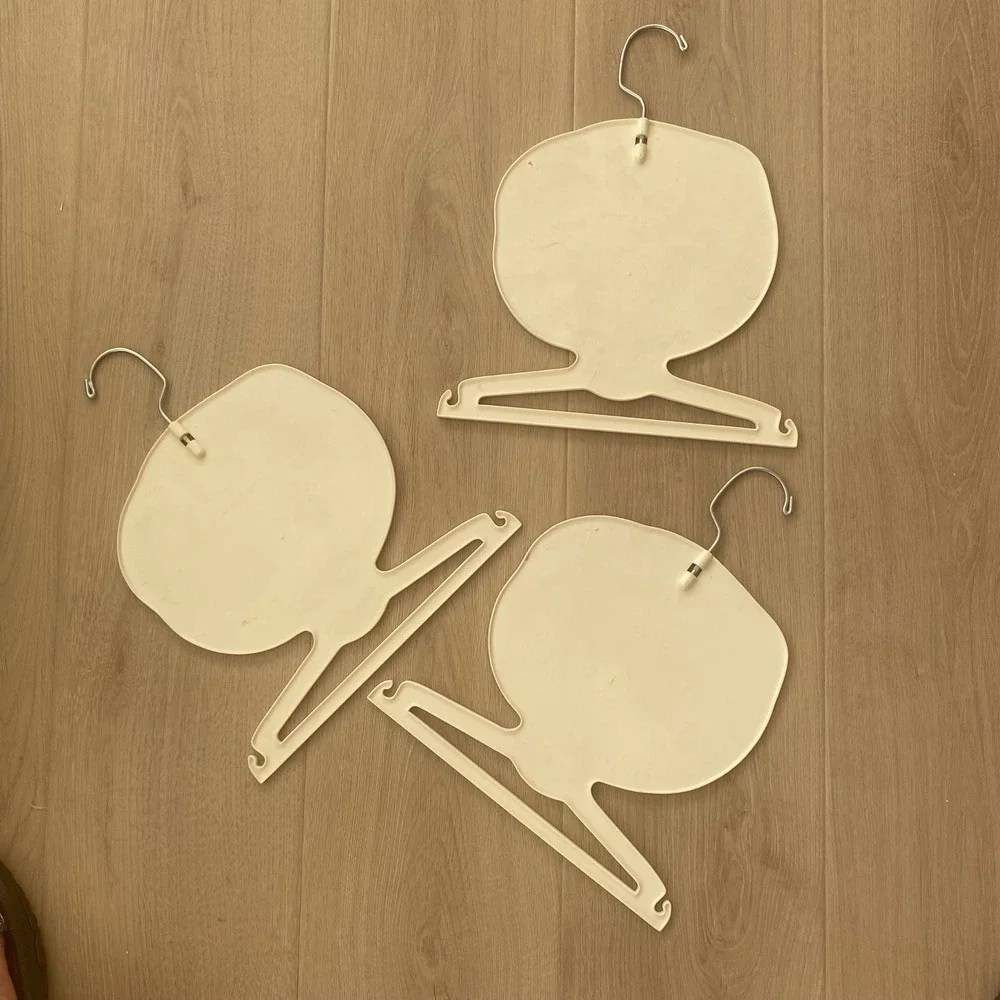 Vintage 1971 Kids Stuff Creations Hangers Set of 3 Retro Plastic Nursery Decor
